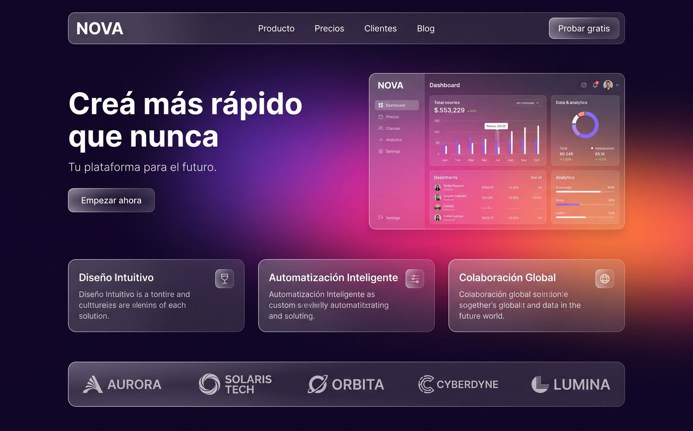 Sitio en escritorio